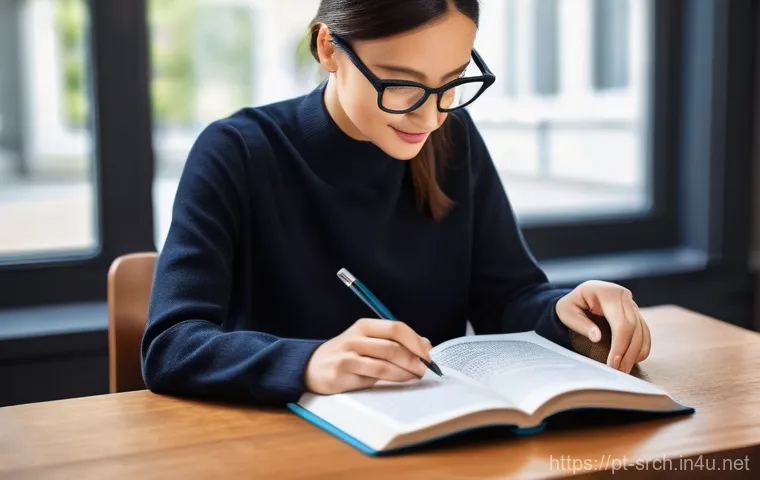 인터넷정보검색 필기 시험의 효율적인 학습 계획 - **Prompt: Sifting Through Digital Sands**
    A diverse group of three individuals (one person in th...