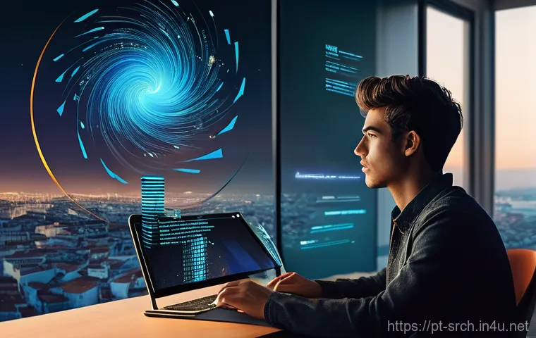 인터넷정보검색 실무에서 요구되는 필수 기술 정리 - **Prompt 1: Unlocking Knowledge with Keywords**
    A vibrant and dynamic digital illustration of a ...